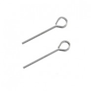 Roestvrij stalen (RVS) Kettelstiften 30mm Antiek zilver
